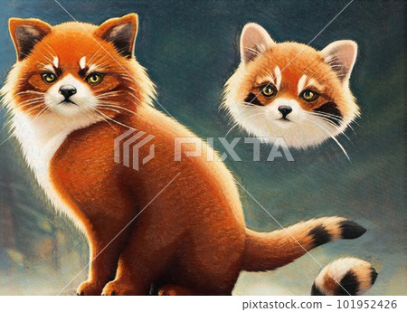 生成式 AI 生成的小熊貓插圖 101952426