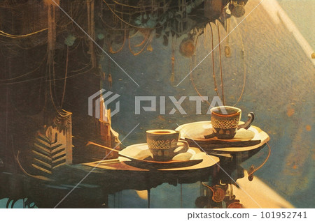 咖啡 Illustration Generative AI 的圖像 101952741