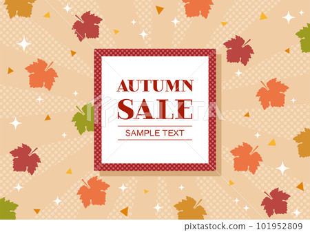 Flyer material Autumn image maple leaf pattern 101952809