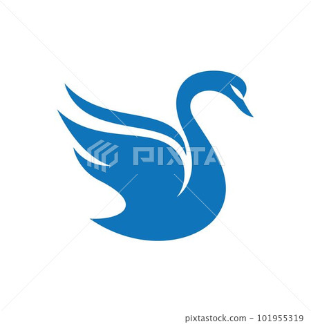 Swan logo images illustration 101955319