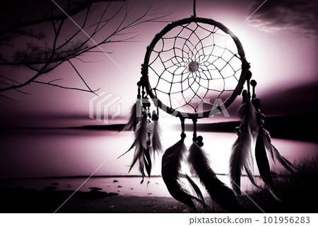 dream catcher at sunset. Generative AI, Generative, AI 101956283