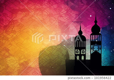 abstract Ramadan background. Generative AI abstract Ramadan background. Generative AI 101956422