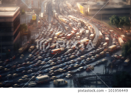 traffic in the city. Generative AI 101956449