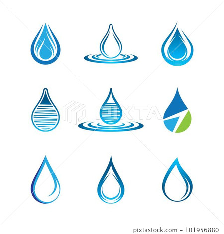 Water drop vector icon Water drop vector icon 101956880
