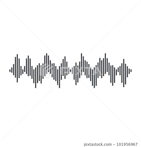 Sound wave vector icon 101956967