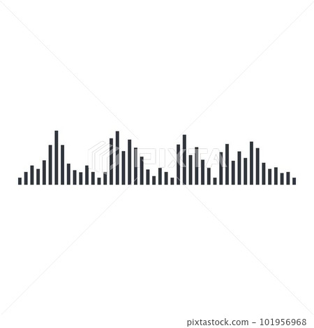 Sound wave vector icon 101956968