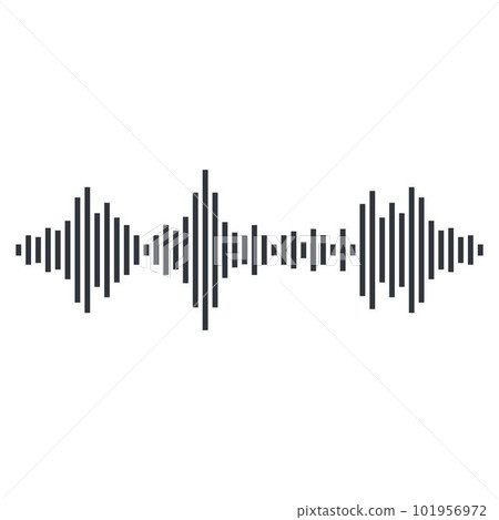 Sound wave vector icon Sound wave vector icon 101956972