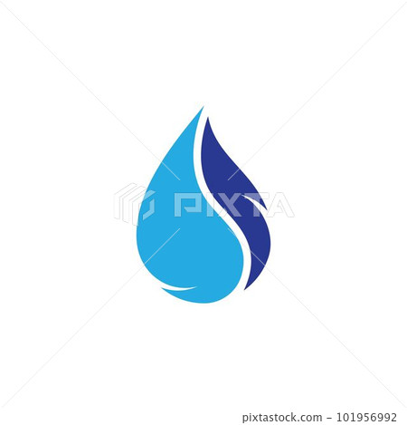 Water drop vector icon 101956992