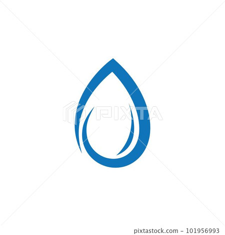Water drop vector icon 101956993