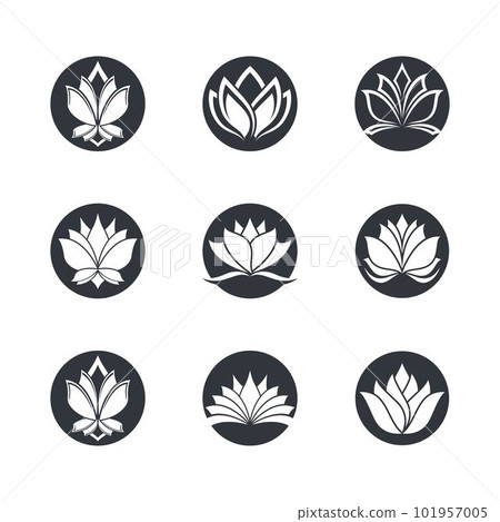 Lotus symbol vector icon Lotus symbol vector icon 101957005
