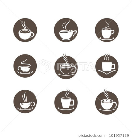Coffee cup symbol vector icon Coffee cup symbol vector icon 101957129