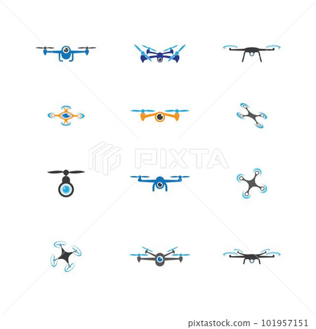 Drone symbol vector icon 101957151