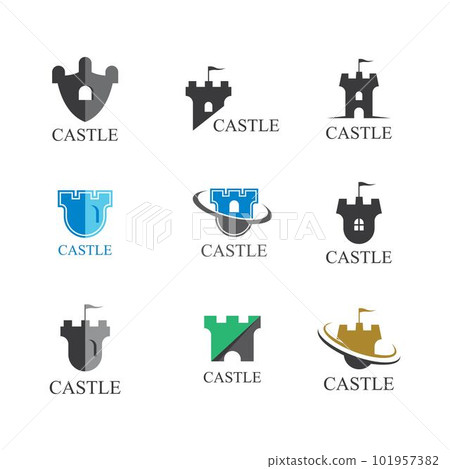 Castle symbol vector icon Castle symbol vector icon 101957382