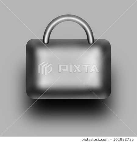 Simple bag illustration, three-dimensional bag icon illustration, simple three-dimensional bag illustration material 101958752