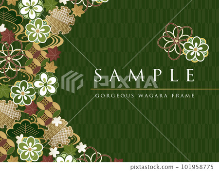 華麗的日式抹茶色橫向圖案 華麗的日式抹茶色橫向圖案 101958775