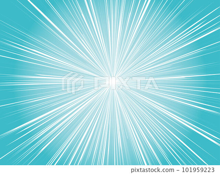 發出強烈光線的圖像的集中線背景材料_松石藍 101959223