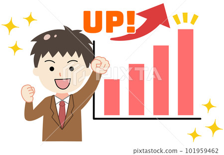 快樂學生的上升圖和插圖 考試/成績提高 101959462