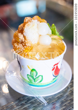 Aiyu Jelly local dessert from Phuket,shaved iced Aiyu Jelly local dessert from Phuket,shaved iced 101959899