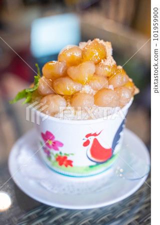 Aiyu Jelly local dessert from Phuket,shaved iced Aiyu Jelly local dessert from Phuket,shaved iced 101959900