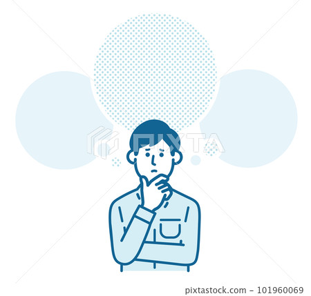 Men's worries Copy space 101960069