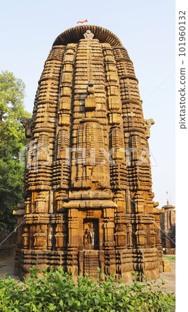 Rear View of Siddheshwara Temple is 6th Century A.D. Temple, in the Campus of Mukteshwara Temple, Bhubaneshwar, Odisha, India. Rear View of Siddheshwara Temple is 6th Century A.D. Temple, in the Campus of Mukteshwara Temple, Bhubaneshwar, Odisha, India. 101960132