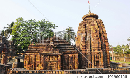 Side View of Main Grabhagriha of Mukteshwara Temple, Bhubaneshwar, Odisha, India. Side View of Main Grabhagriha of Mukteshwara Temple, Bhubaneshwar, Odisha, India. 101960136