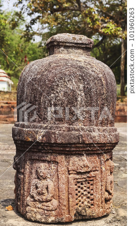Sculpture of Buddhist Stupa in the Complex of Chaityagriha Stupa, Lalitgiri, Cuttack, Odisha, India. Sculpture of Buddhist Stupa in the Complex of Chaityagriha Stupa, Lalitgiri, Cuttack, Odisha, India. 101960263