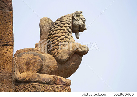 Dynasty Symbol of Lion on the Mukteshwara Temple, Bhubaneshwar, Odisha, India. Dynasty Symbol of Lion on the Mukteshwara Temple, Bhubaneshwar, Odisha, India. 101960460
