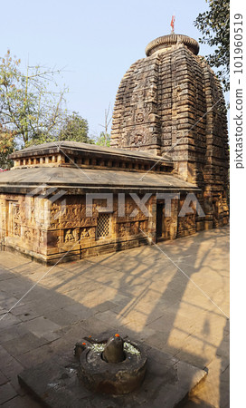 View of Parashurameshwara Temple and Shivalinga, Bhubaneshwar, Odisha, India. View of Parashurameshwara Temple and Shivalinga, Bhubaneshwar, Odisha, India. 101960519