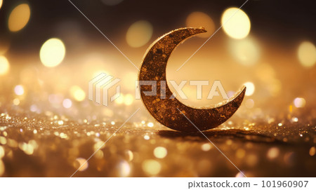 Ramadan background with moon. Illustration AI Generative Ramadan background with moon. Illustration AI Generative 101960907