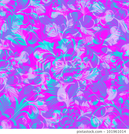 Damask seamless pattern. 3D steel seamless element with shadow and highlight. 101961014