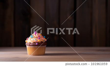 Cupcake background. Illustration AI Generative Cupcake background. Illustration AI Generative 101961059