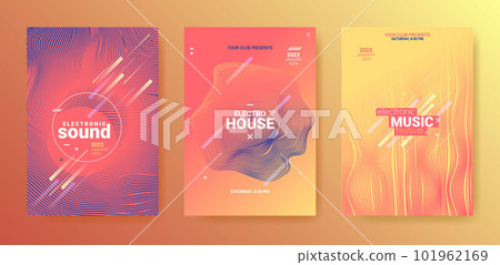 Electronic Dance Music Poster. Techno Party Flyer. Vector Edm 101962169