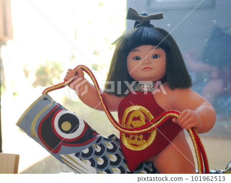 Cute May doll Kintaro and carp streamers 101962513