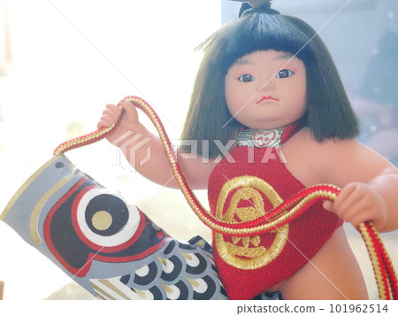 Cute May doll Kintaro and carp streamers Cute May doll Kintaro and carp streamers 101962514