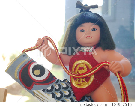 Cute May doll Kintaro and carp streamers 101962516