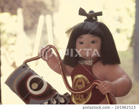 Cute May doll Kintaro and carp streamers 101962523