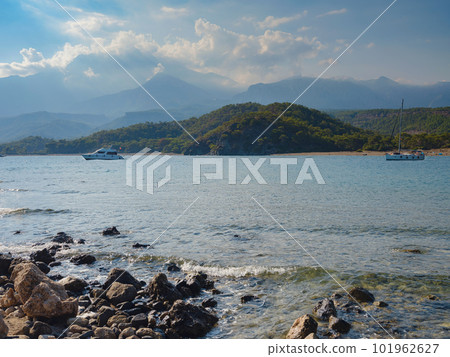 Turkey travel, mediterranean area on warm summer day 101962627