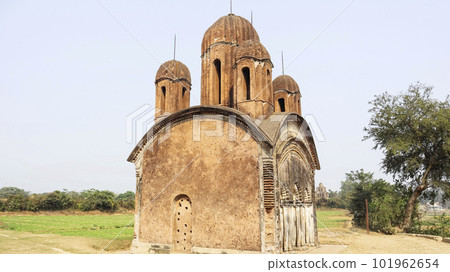 View of Dharmaraj Temple , on the Bank of Kansabati River, Pathra, West Bengal, India. 101962654