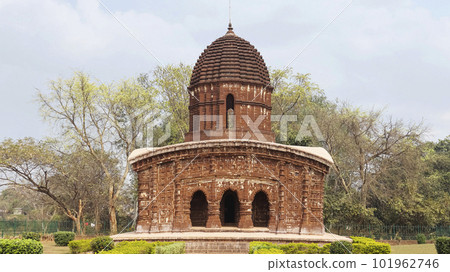 Rear View of Nandalal Temple, one of Jor-mandir Group of Temples Bishnupur, West Bengal, India. Rear View of Nandalal Temple, one of Jor-mandir Group of Temples Bishnupur, West Bengal, India. 101962746