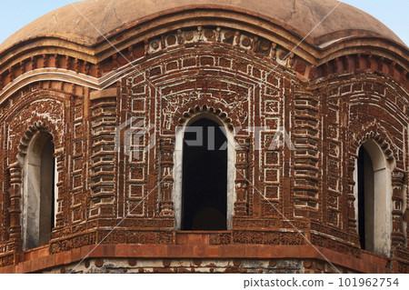 Temple Dome of Pancha Ratna Shyam Rai Temple, Bishnupur, West Bengal, India. Temple Dome of Pancha Ratna Shyam Rai Temple, Bishnupur, West Bengal, India. 101962754