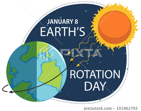 Earth Rotation Day Banner Design Earth Rotation Day Banner Design 101962793