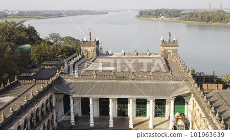 Inside View of Hooghly Imambara and Hooghly River in the Background, Chinsurah, West Bengal, India. 101963639