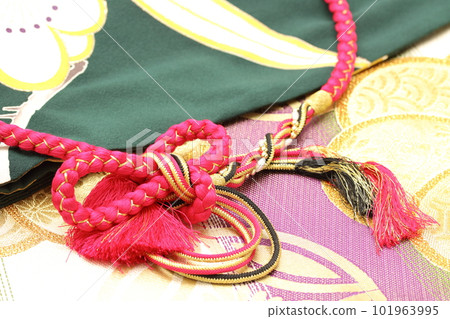 Kimono obi and obijime Kimono obi and obijime 101963995