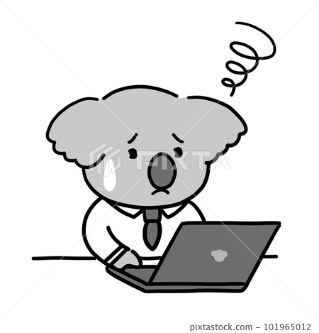 A koala office worker who is not good at computers 101965012