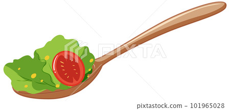 Vegetable salad in a spoon Vegetable salad in a spoon 101965028