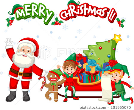 Cute Christmas characters icon isolated Cute Christmas characters icon isolated 101965070