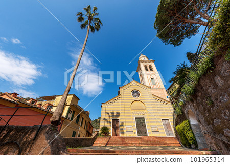 Divo Martino Church in Portofino - Genoa Province Liguria Italy Divo Martino Church in Portofino - Genoa Province Liguria Italy 101965314