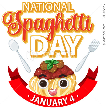 National Spaghetti Day Banner Design 101965447
