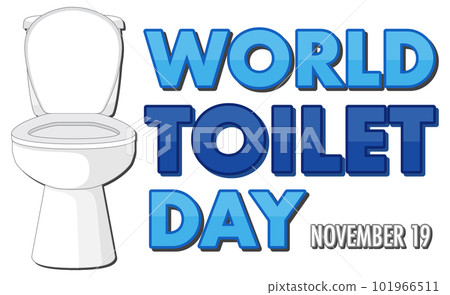 World toilet day text design World toilet day text design 101966511